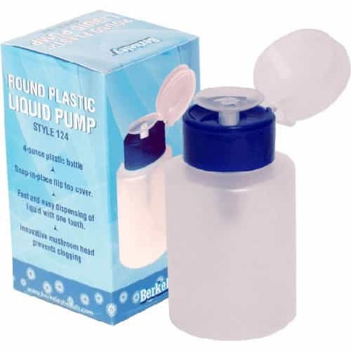 White Smoke Berkeley Round Plastic Liquid Pump 4oz Clear LP124CL