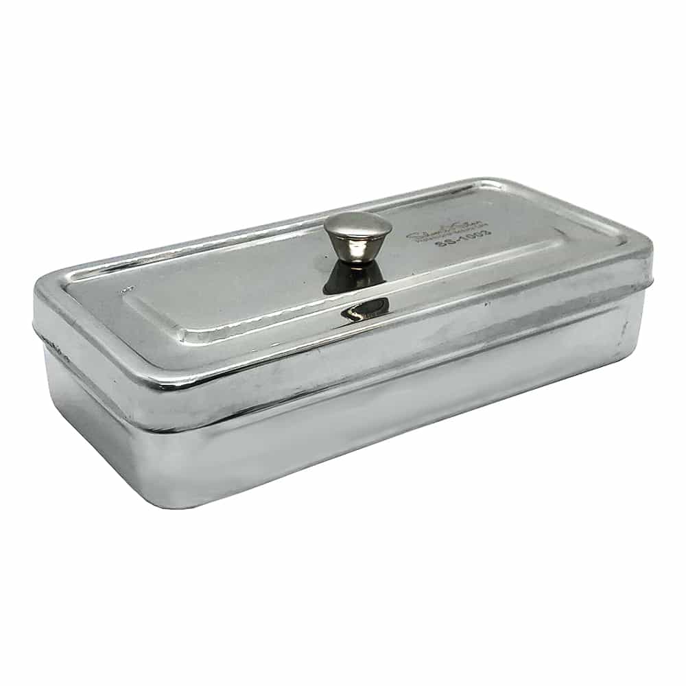 White Smoke Silver Star S.S Sterilizing Box 7"x3.25"x1.5" Small SS-1003