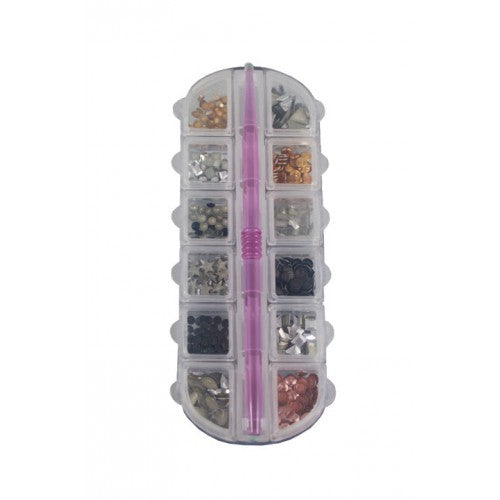 White Smoke Its So Easy Hey There Stud Nail Art Kit 576pk