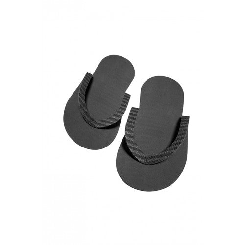 Dark Slate Gray SilkLine Spa Slippers - Black