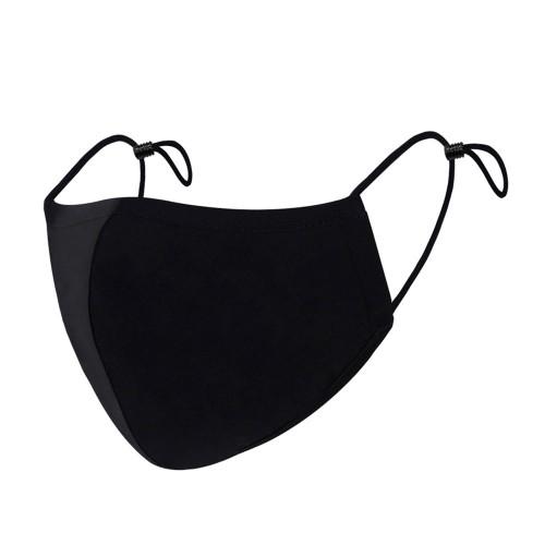 White Smoke Allure Reusable Adjustable Face Mask - Black