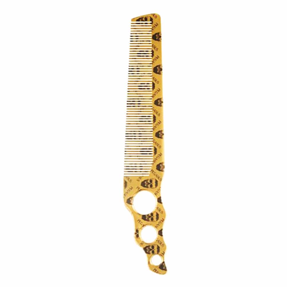Seashell Pegasus Skulleto Clipper Comb 8.03" Gold PEGSK518AGC/02741