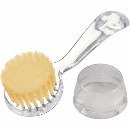 White Smoke Facial Cleaning Brush, Clear Handle - Natural Bristles 00596