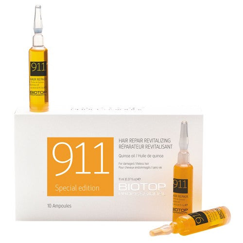 White Smoke Biotop Professional 911 Quinoa Hair Repair 10 Ampoules Box