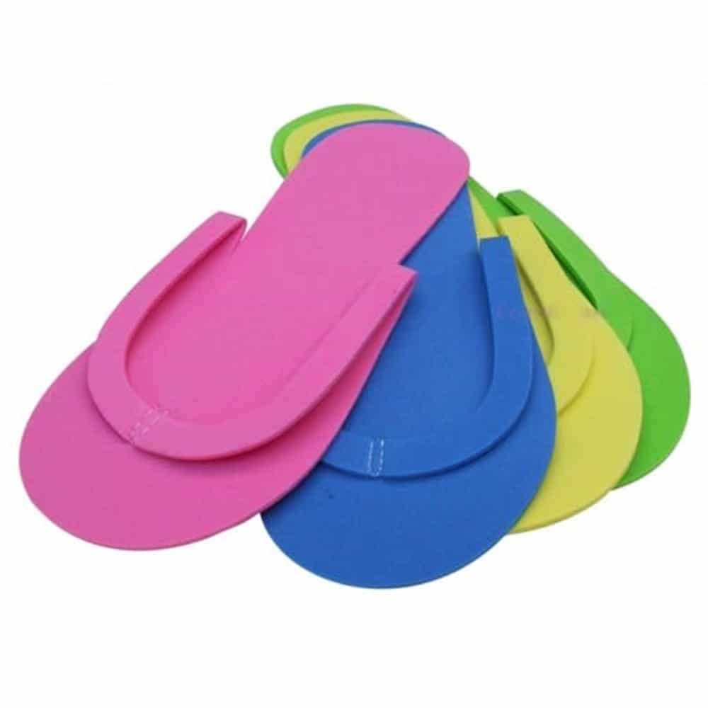 White Smoke Ikonna Disposable Thong Slippers Mixed 12PK DT2-M360N