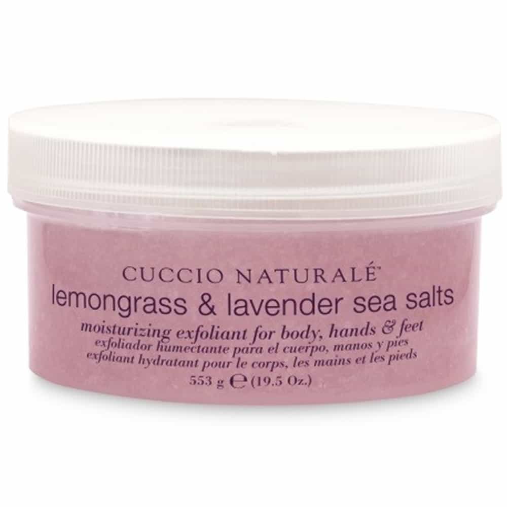 Rosy Brown Cuccio Lemongrass & Lavender Sea Salts 19.5oz.