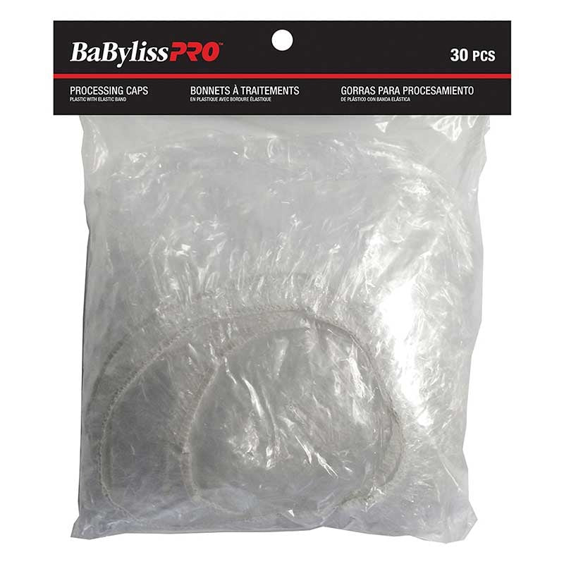 Gray BaBylissPRO Plastic Caps with Elastic 30/bag
