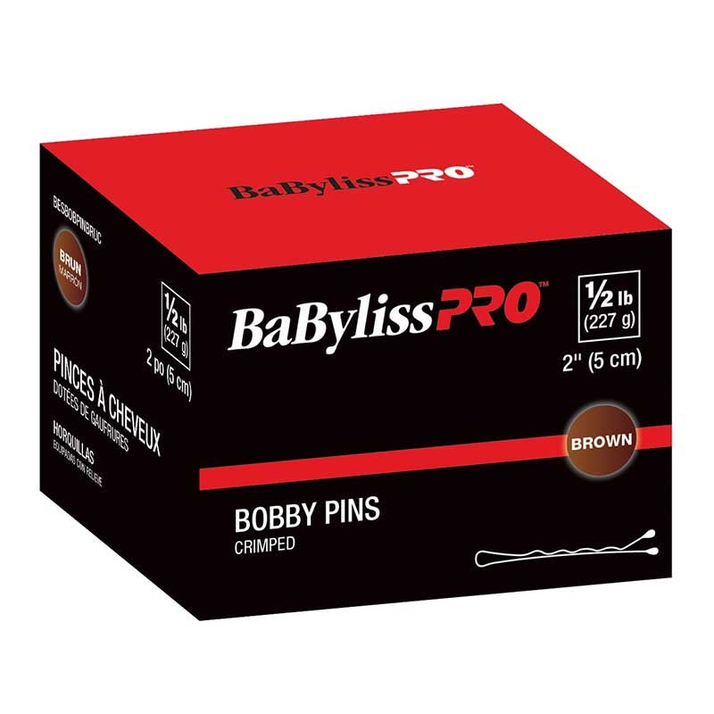 Black BaBylissPRO (34960) 2 Crimped Bobby Pin Silver 1/2lb