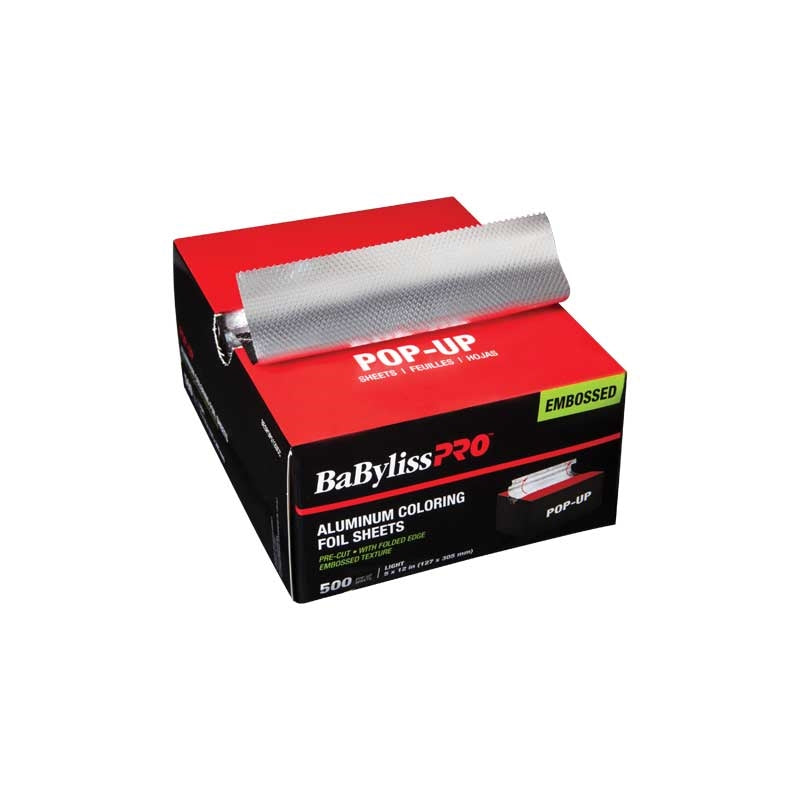 White Smoke BaBylissPRO Rough Heavy PopUp Coloring Foil 5x12 500/pc
