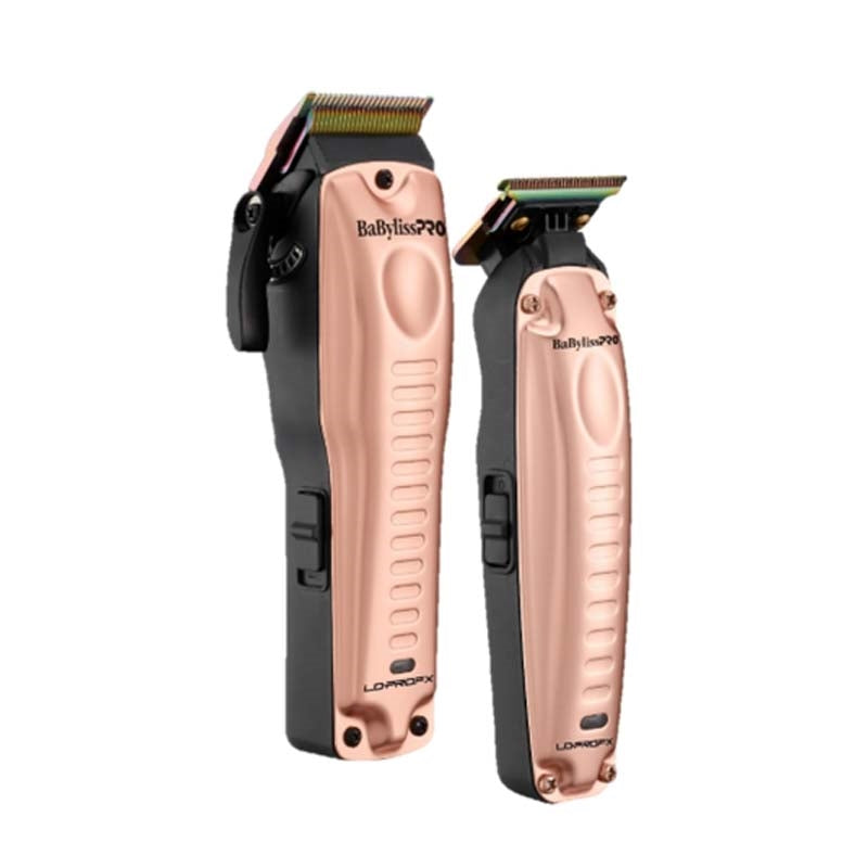 White Smoke BaBylissPRO LOPROFX Clipper and Trimmer Set Rose Gold