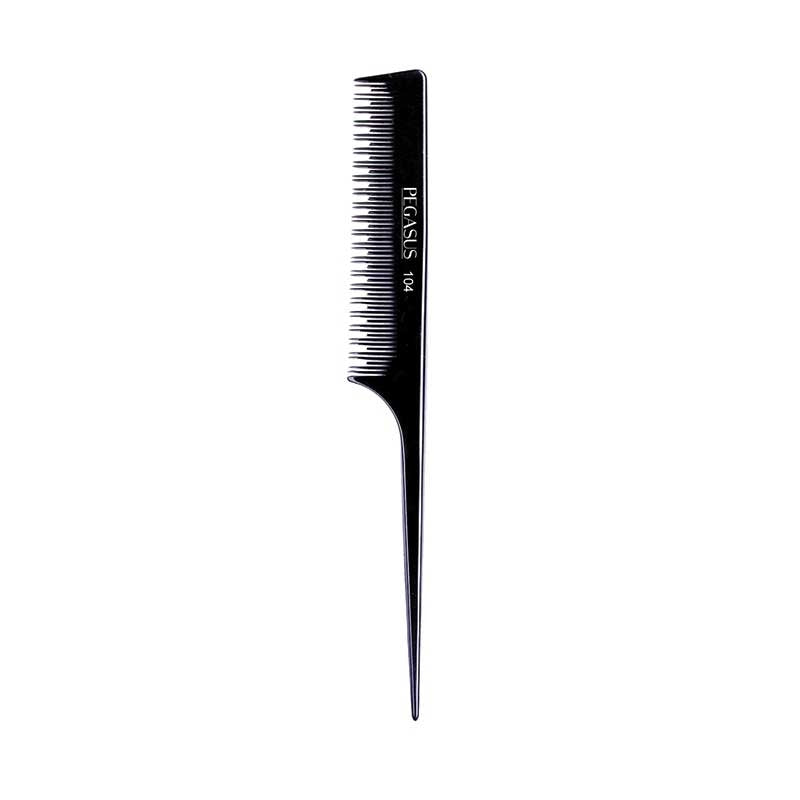 White Smoke Pegasus Stagger Tooth Pin Tail Comb 8in
