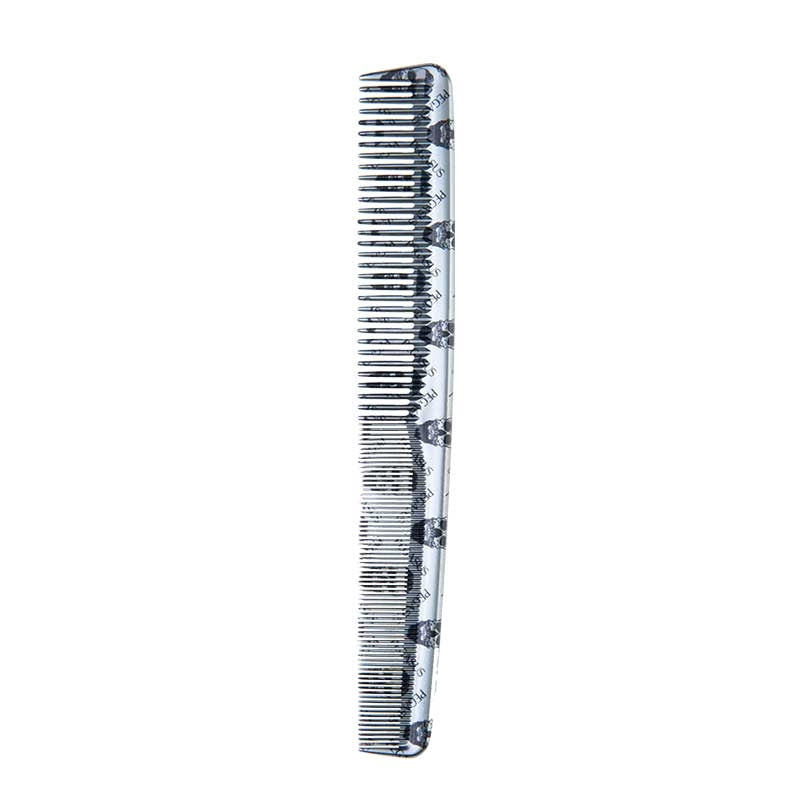 Dark Gray Pegasus Skelleto Silver Hard Rubber Cutting Comb 6.9in