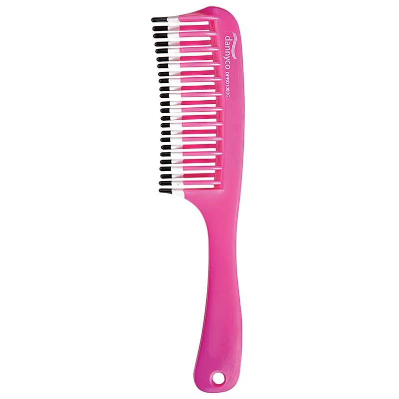 White Smoke Dannyco Large Detangler Comb Single Pink