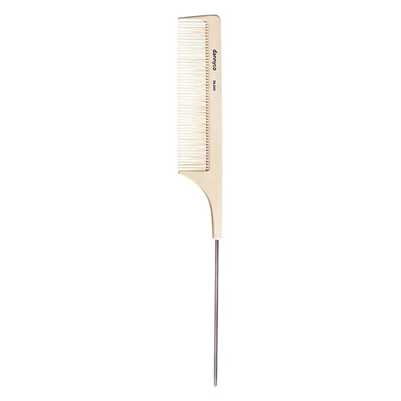 White Smoke Dannyco Silicone Fine Tooth Pin Tail Comb