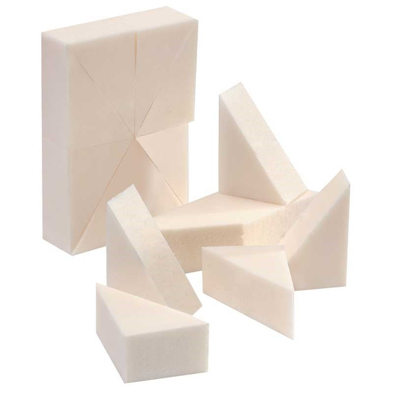 White Smoke Silkline Foam Make Up Wedges 24pc