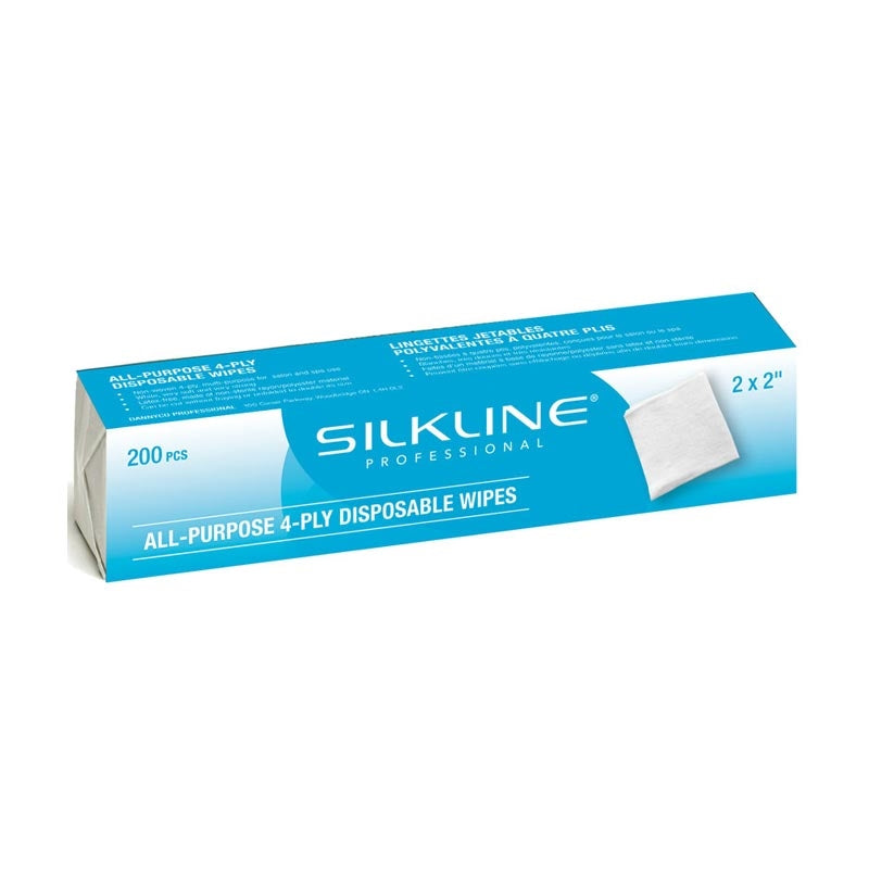 White Smoke Silkline All Purpose Disposable Wipes 2x2