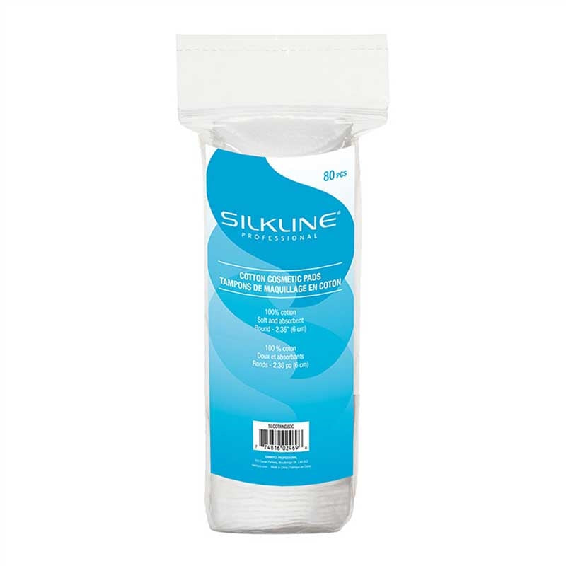 White Smoke Silkline Round Cosmetic Cotton Pads 80/bag