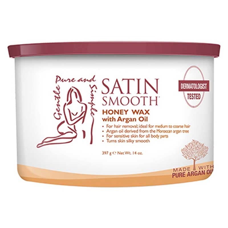 White Smoke Satin Smooth Honey & Argan Oil Organic Wax 14oz