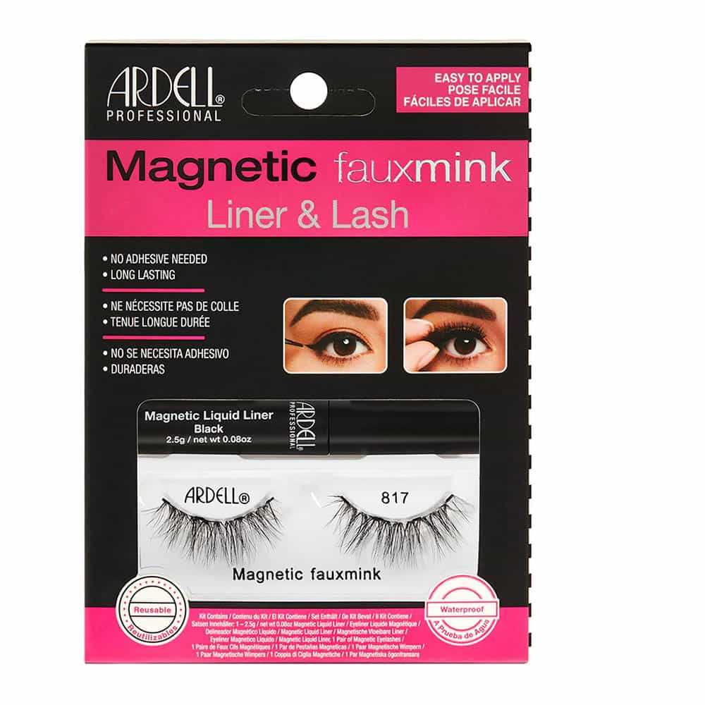 Black Ardell Magnetic Fauxmink Liner & Lash Kit- 817 Black 64999