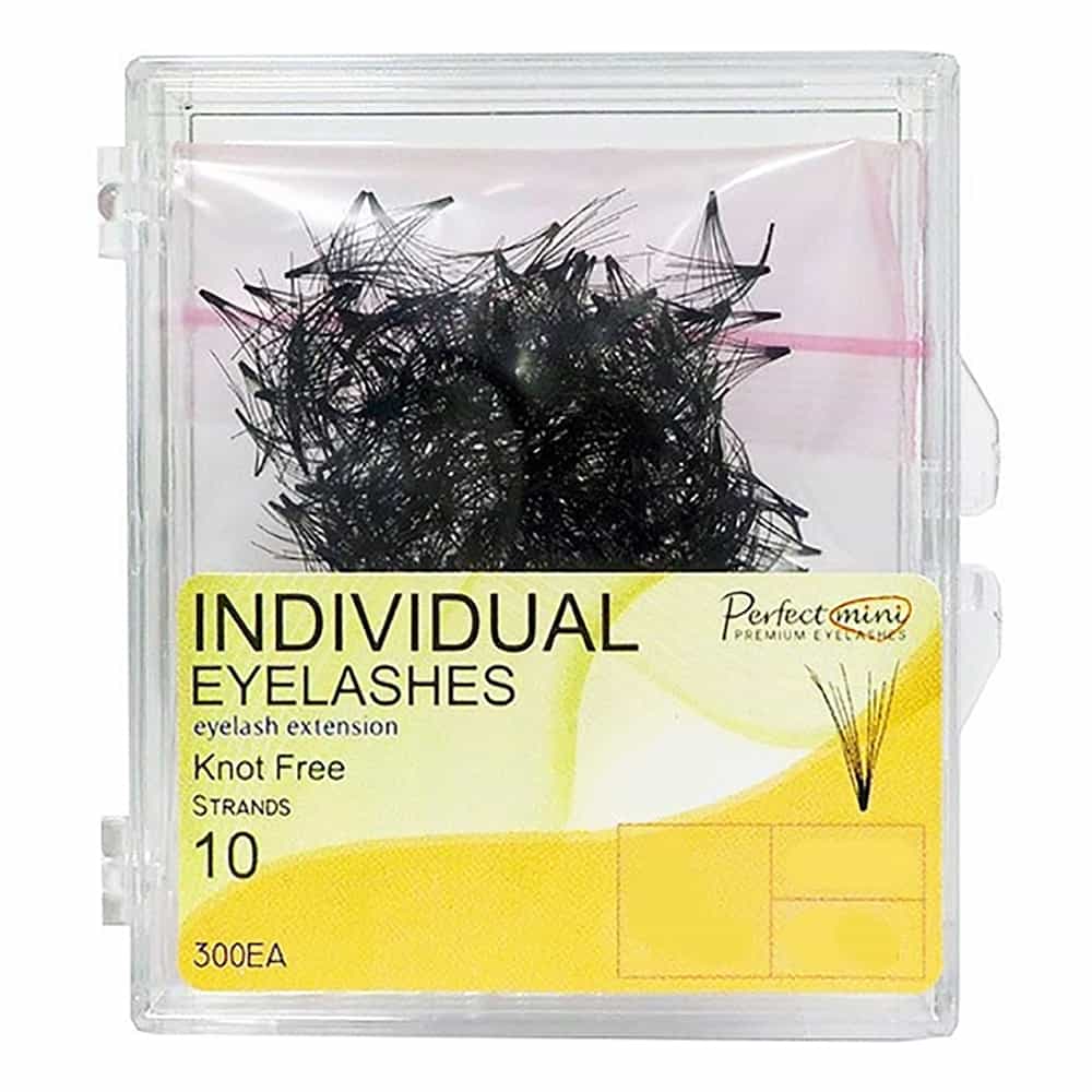Light Gray Individual Eyelashes Knot Free C-Curl 0.07x14mm 300ct.