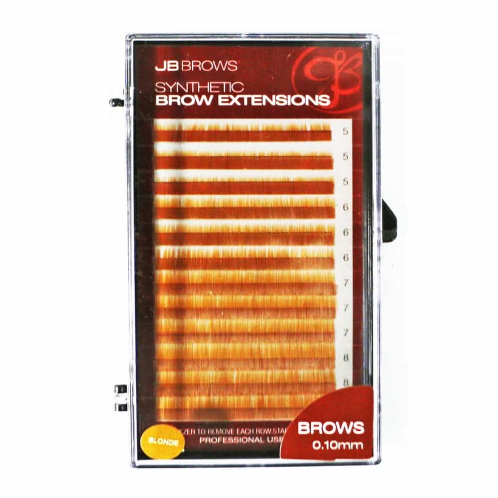 White Smoke JB Synthetic Brow Extensions 0.10mm x (5,6,7,8 mm) - Blonde