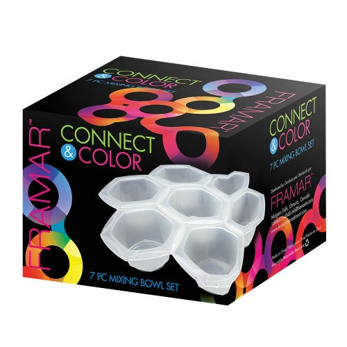 White Smoke Framar Connect & Color Bowls 7pc - Clear