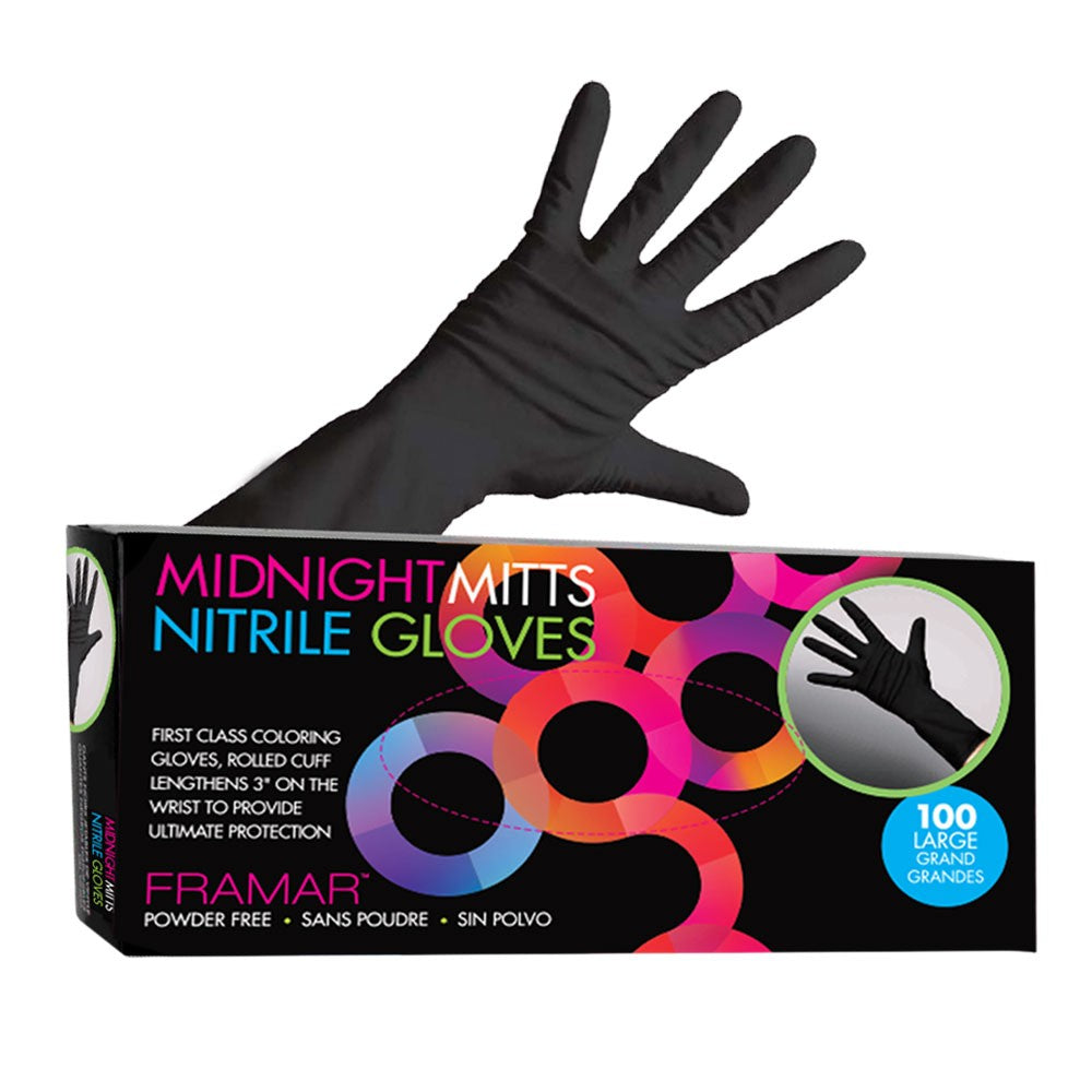 White Smoke Framar Midnight Mitts Nitrile Gloves 100pk