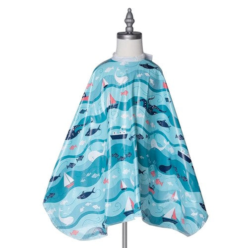 White Smoke Fromm Kids Shampoo Cape - Ocean Life