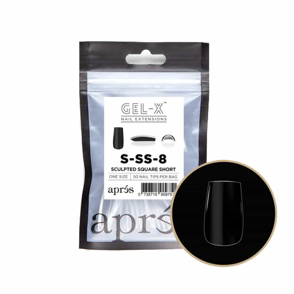 White Smoke Apres Gel-X Individual Tips Sculpted Square Short 50PK SSS8