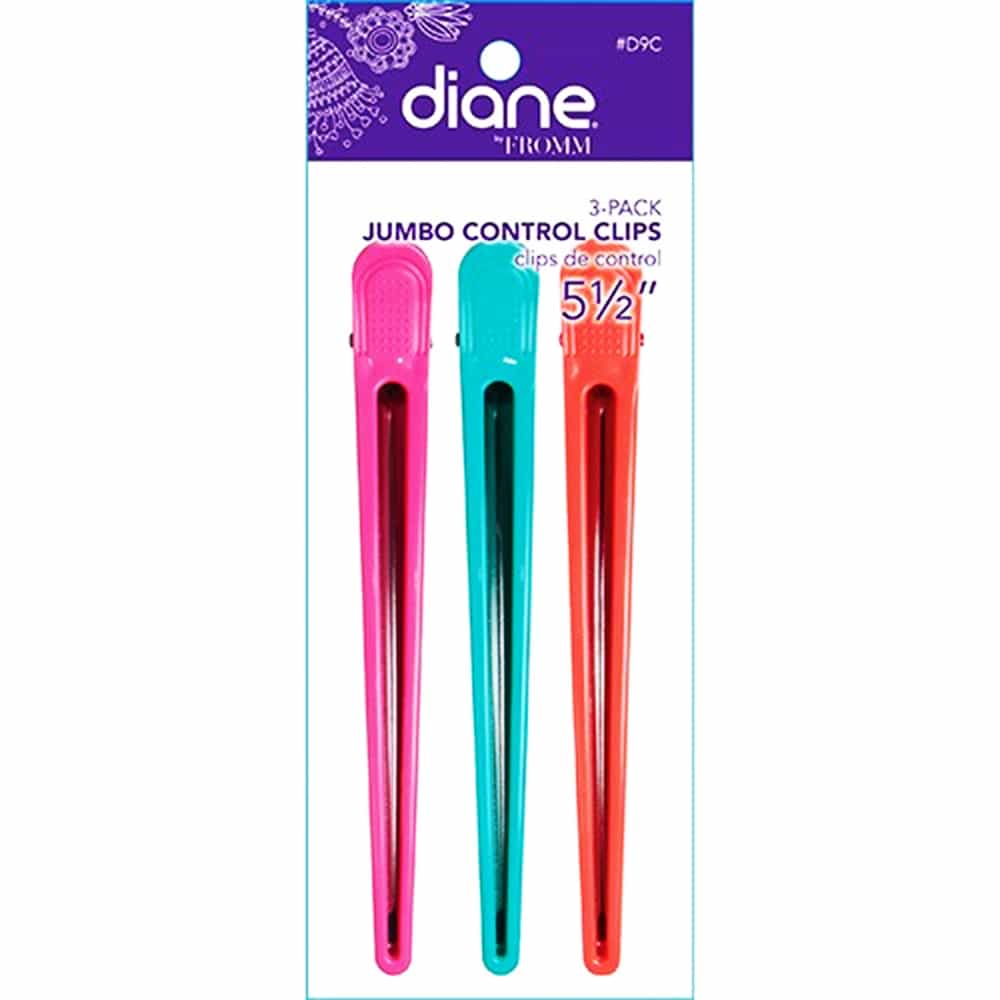 White Smoke Diane By Fromm Jumbo Control Clips 5 1/2" 3-Pack