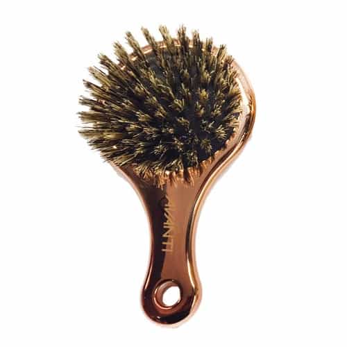 White Smoke AVANTI Mini Paddle Cushion Brush With Mirror Gold PADDLBBGOC