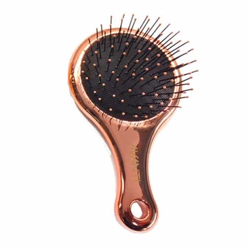 White Smoke AVANTI Mini Paddle Cushion Brush With Mirror Gold PADDLNRGOC