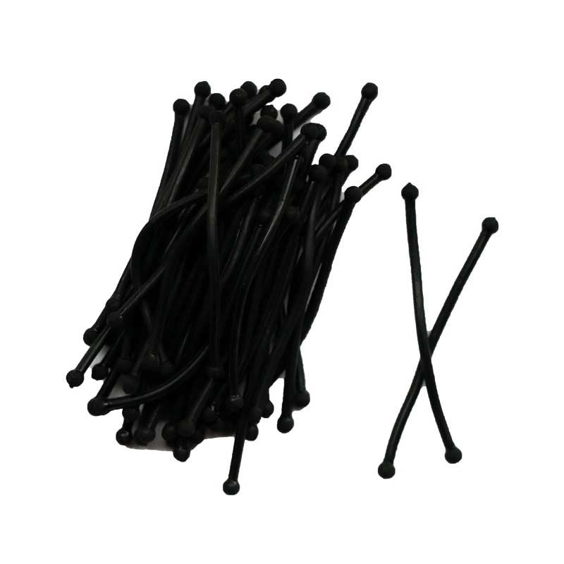 White Smoke H&R (RRBS50) Perm Rubber Black Short 50/bag