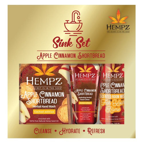 Dark Khaki Hempz Sink Set Apple Cinnamon Shortbread 3pk