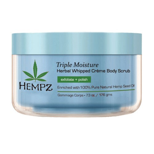 Light Steel Blue Hempz Triple Moisture Whipped Creme Body Scrub 7oz