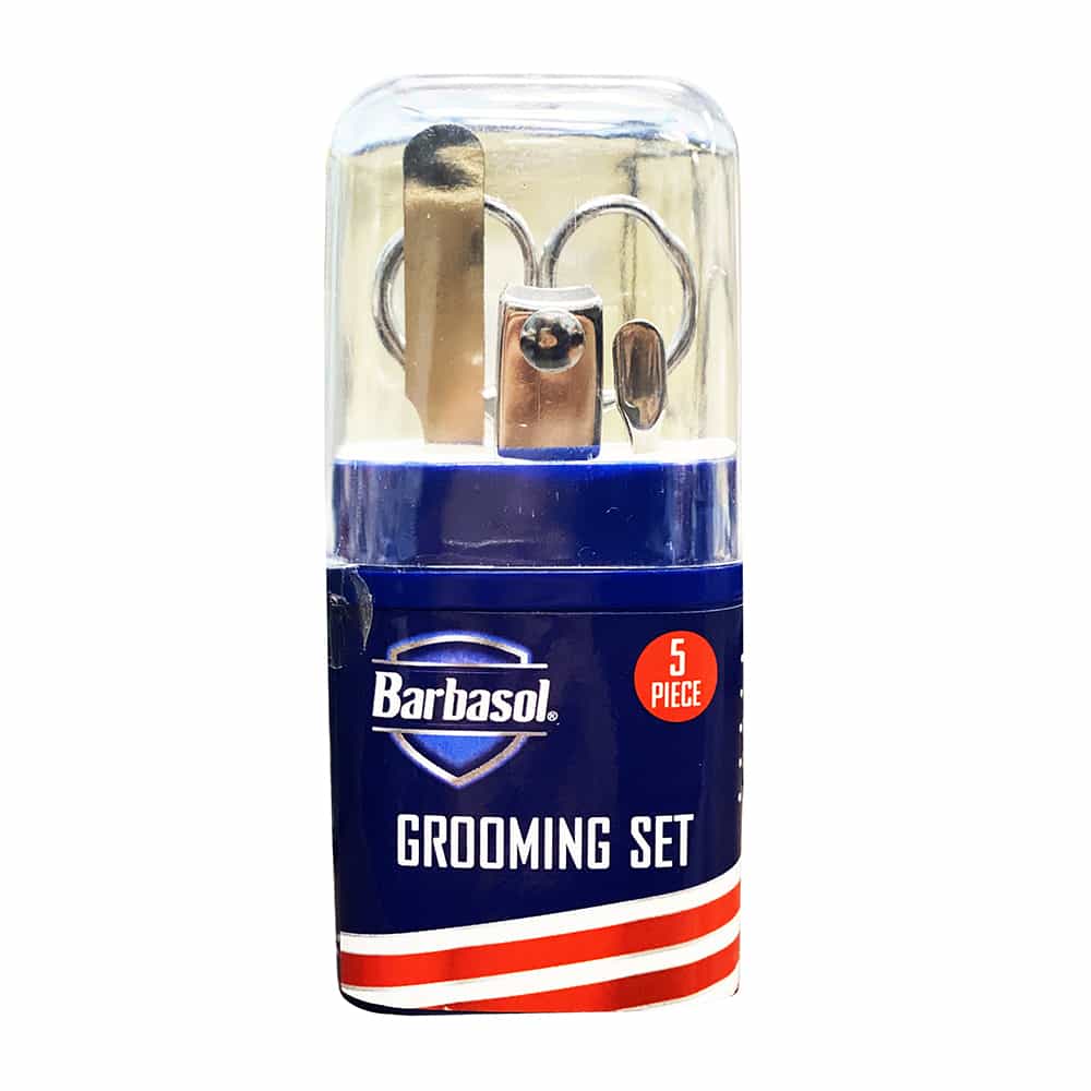 White Smoke Barbasol 5PC Nail Groming Kit CBG1-8001-SLV 84175