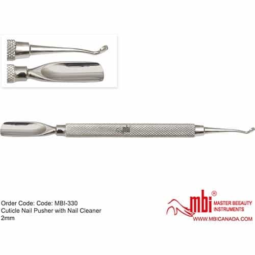 White Smoke MBI-330 Cuticle Pusher W/ Nail Cleaner