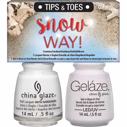 White Smoke Gelaze Tips & Toes Snow Way! 2pk