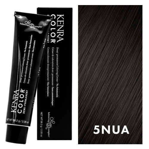 Black Kenra Color Demi 5NUA Light Brown Natural Ultra Ash 2oz