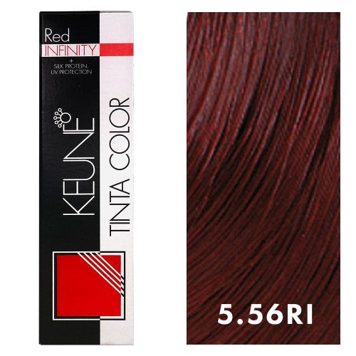 White Smoke Keune Tinta Color 5.56RI Light Infinity Mahogany Red Brown 2oz