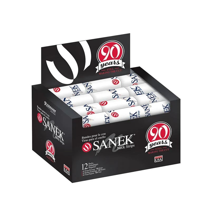 White Smoke Graham Beauty Sanek Neck Strips 60/pack (12pack/carton)