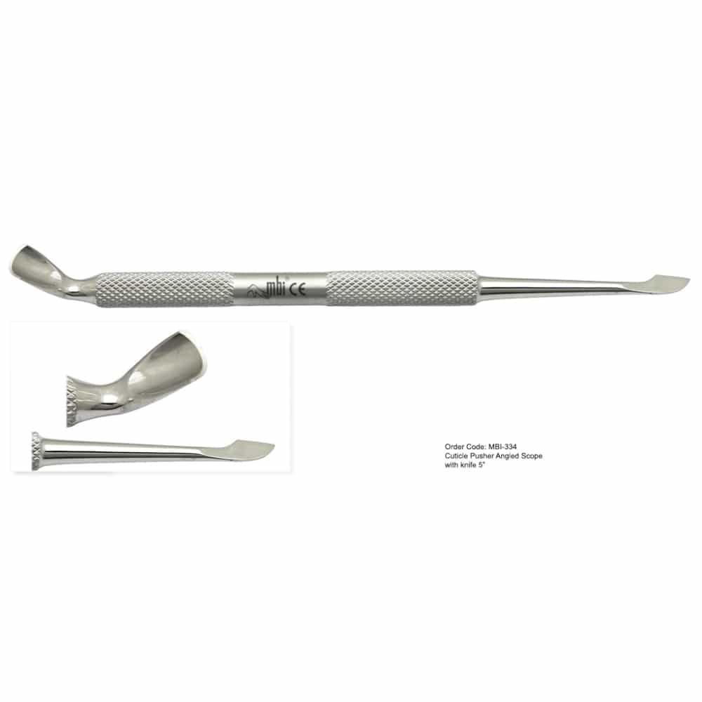 White Smoke MBI-334 Cuticle Pusher W/ Knife