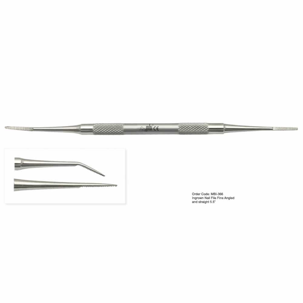 White Smoke MBI-366 Ingrown Nail File, Fine Double Ended
