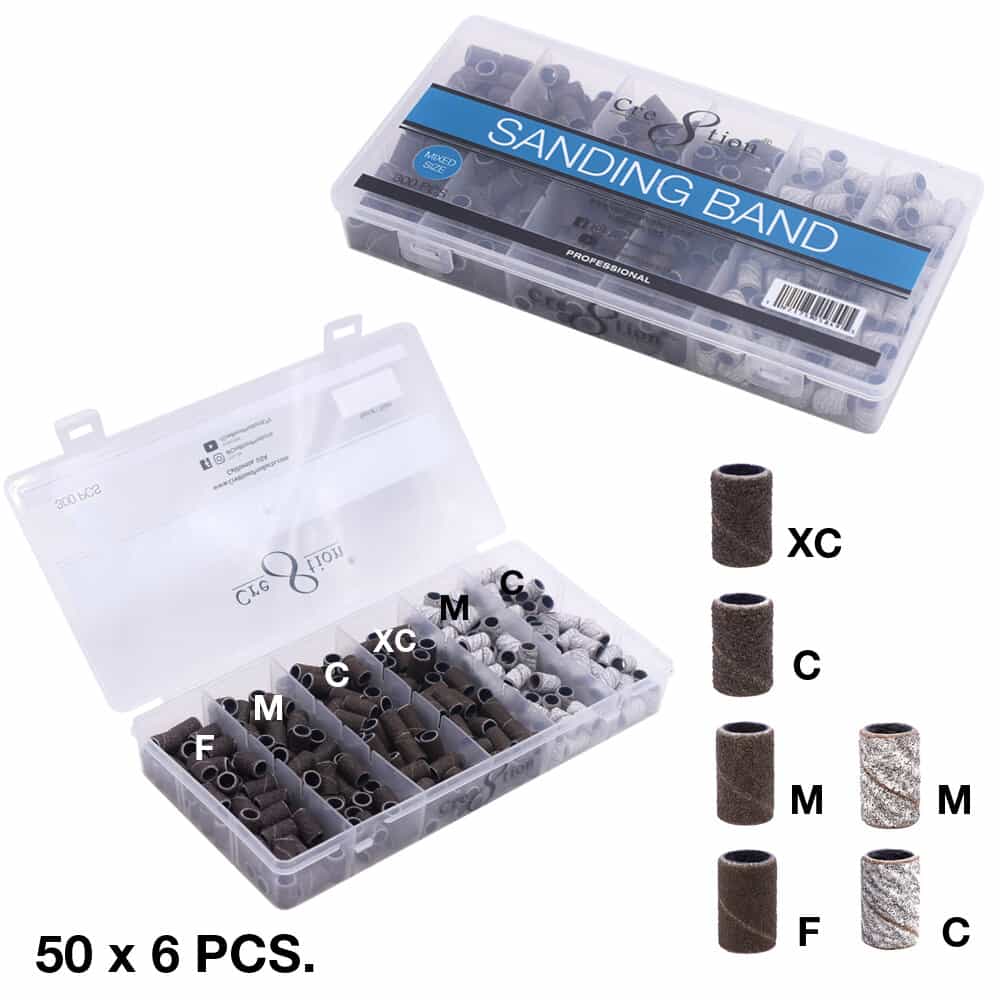 White Smoke Cre8tion Sanding Band Mixed Size 300 pcs 05849/17644