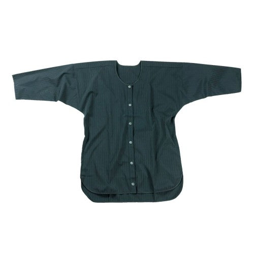 White Smoke Mysmock Client Smock Black Pinstripe Large