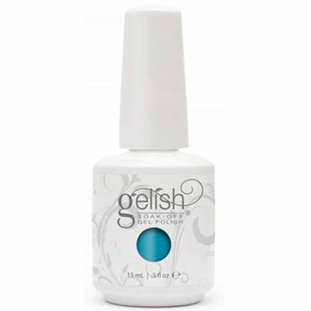 Light Gray Gelish - Garden teal Party - Teal 0.5 oz. - 15 ml