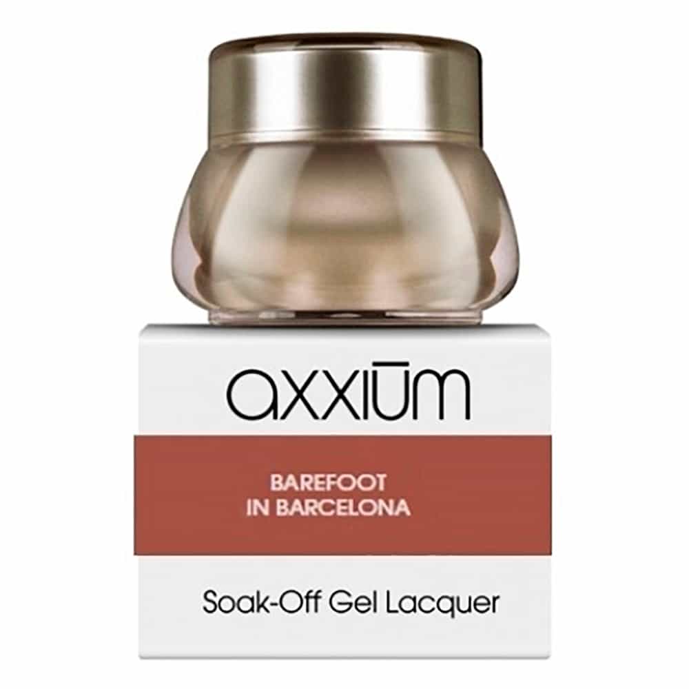 White Smoke OPI Axxium S/O Gel Lacq Barefoot in Barcelona .21oz-6g AXE41