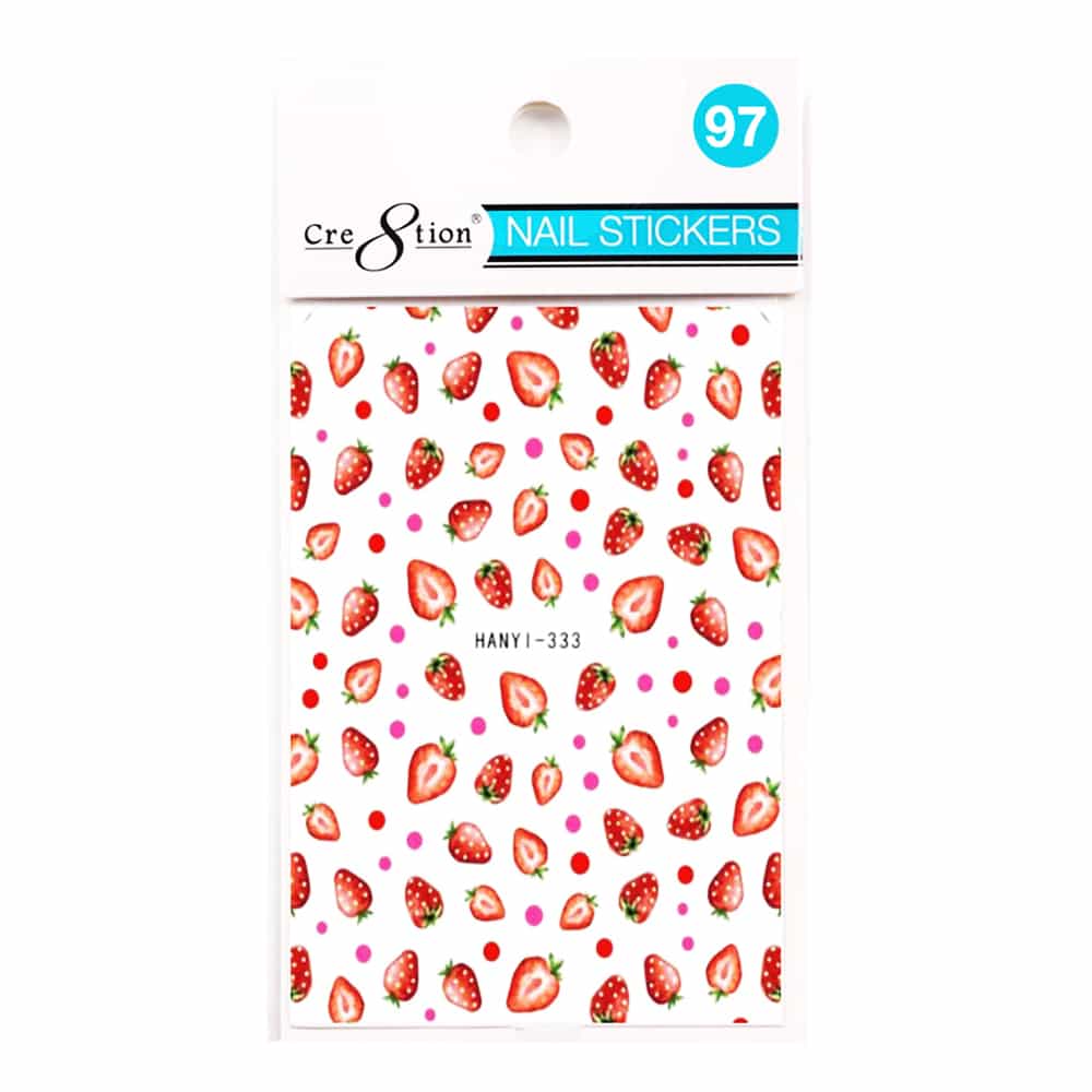 White Smoke Cre8tion Nail Art Sticker Butterfly 97 1101-1284