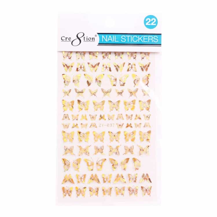 Antique White Cre8tion Nail Art Sticker Butterfly 22 1101-1133
