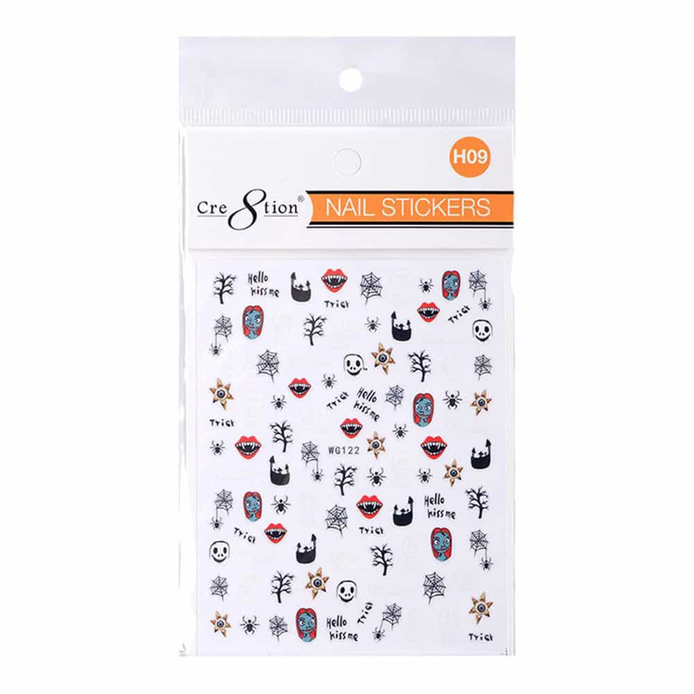 White Smoke Cre8tion Nail Art Sticker Halloween H09 1101-1154